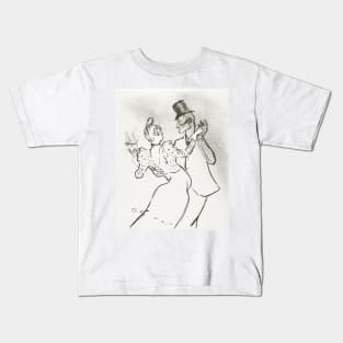 Dancing in the Moulin Rouge by Henri de Toulouse-Lautrec Kids T-Shirt